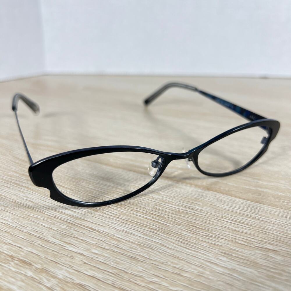 OGI Mod.5204 Col.1017 Eyeglasses Black Metal Frames ONLY 49-16-142 Japan